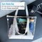 2 Pieces Clear Bag Transparent Vinyl PVC Tote, Outdoor, Beach, Pool (Set of 2, Beige)